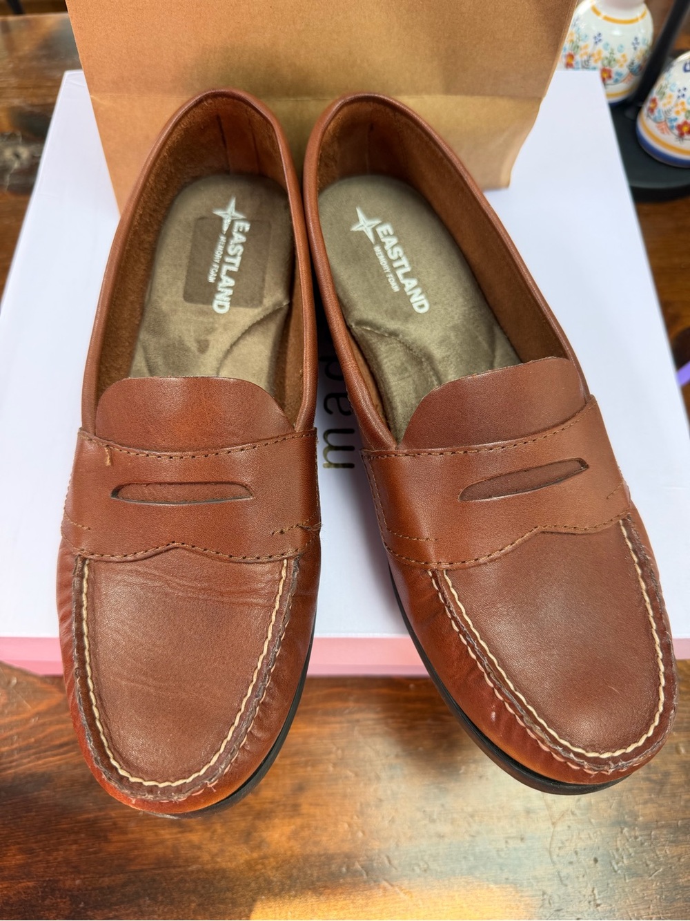Eastland Women's Penny Loafer in Brown 9.5M